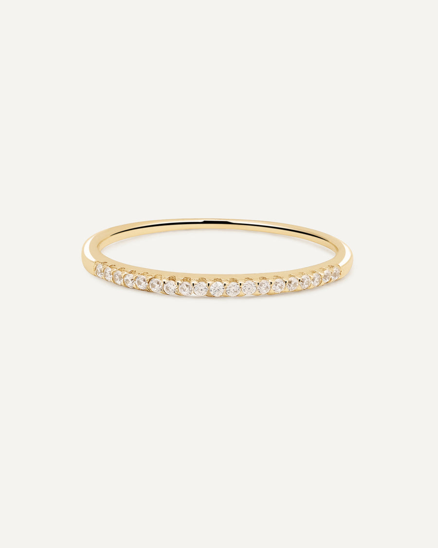 [14K] Slim diamond ring