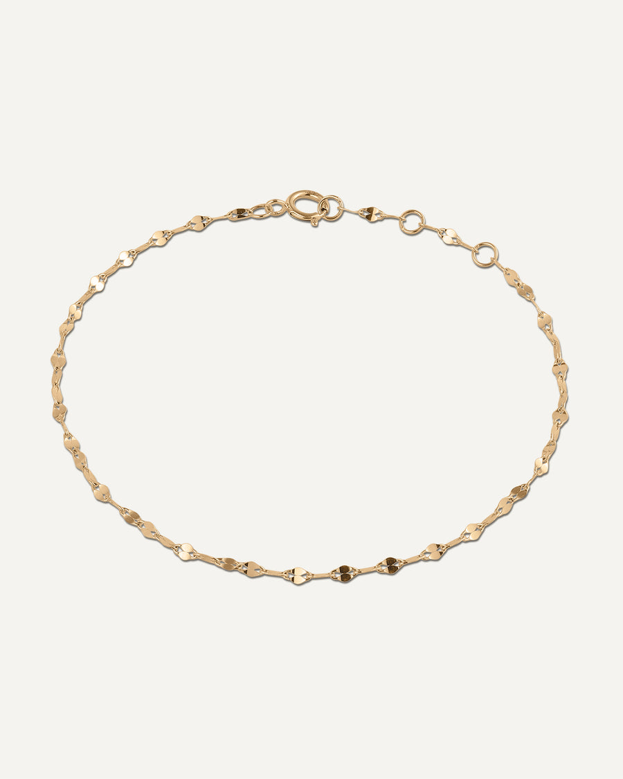 [14K] Sparkle chain bracelet