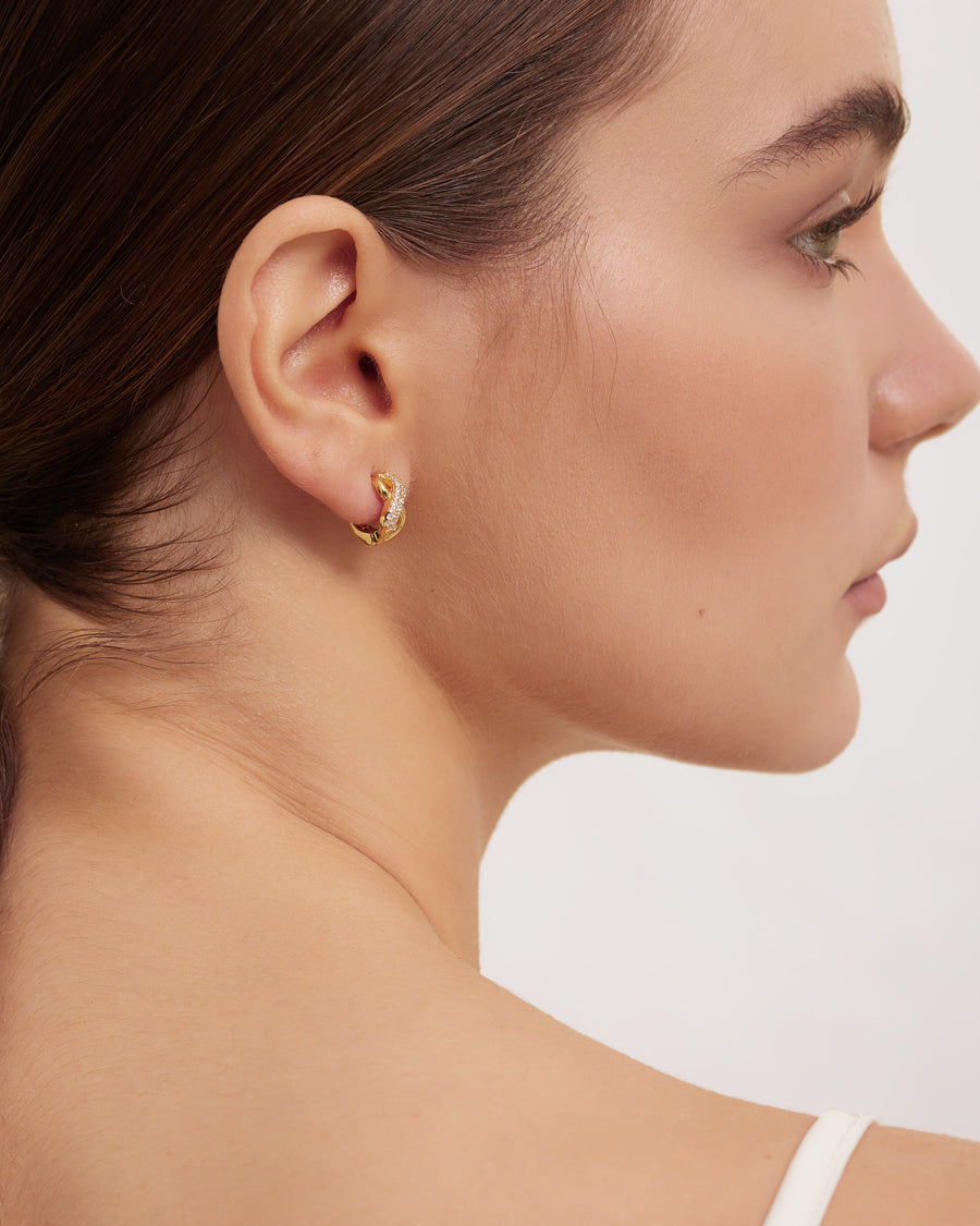 Twist motif earrings