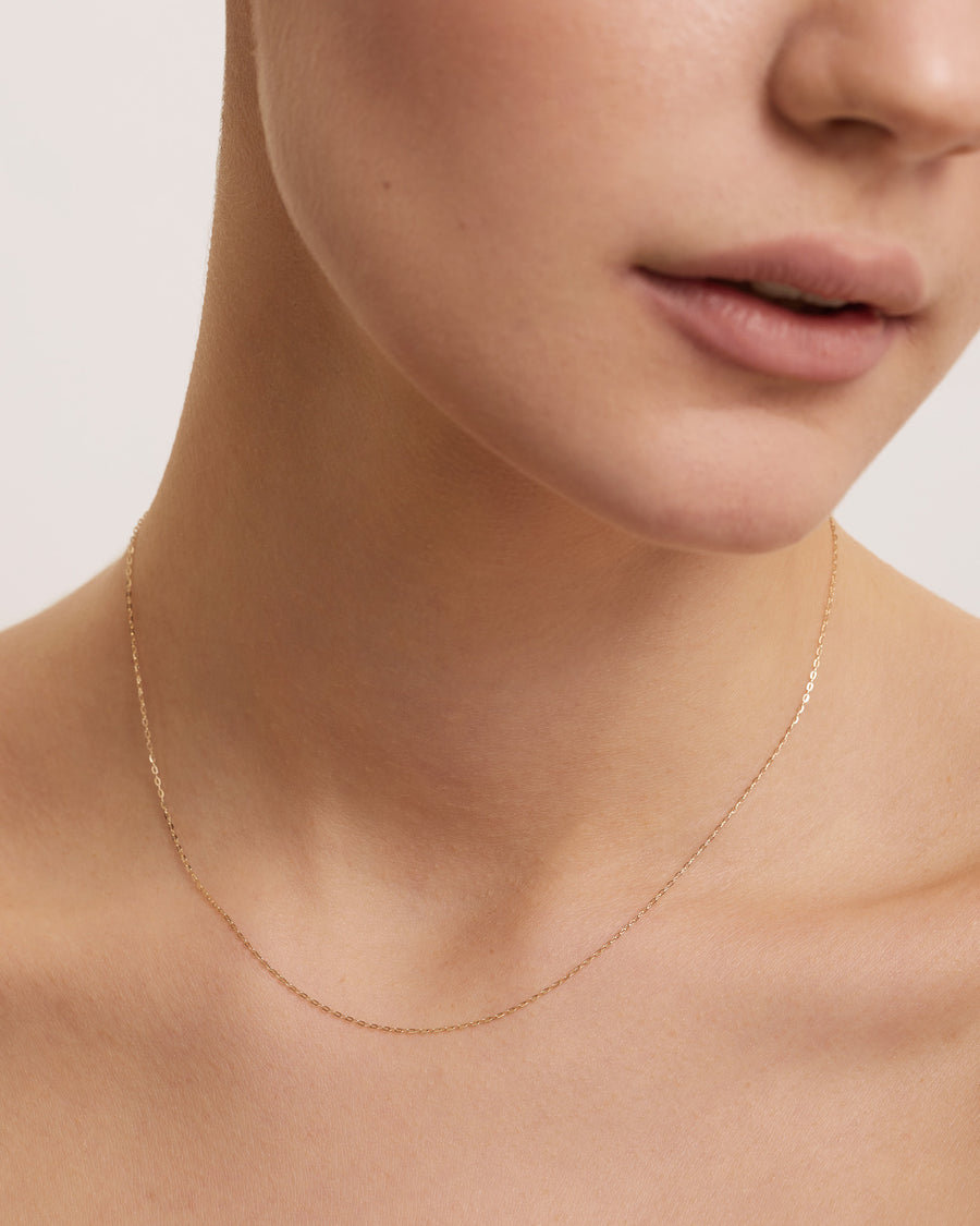 [14K] Skin chain necklace