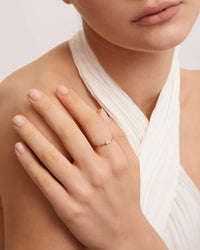 14K] Pave diamond point ring - DAUGHTERS JEWELRY