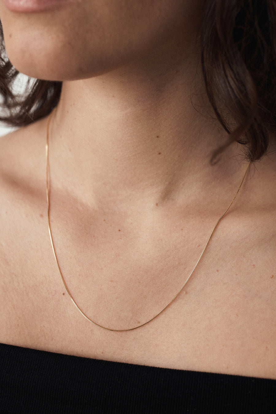 14k Fine box chain nacklace