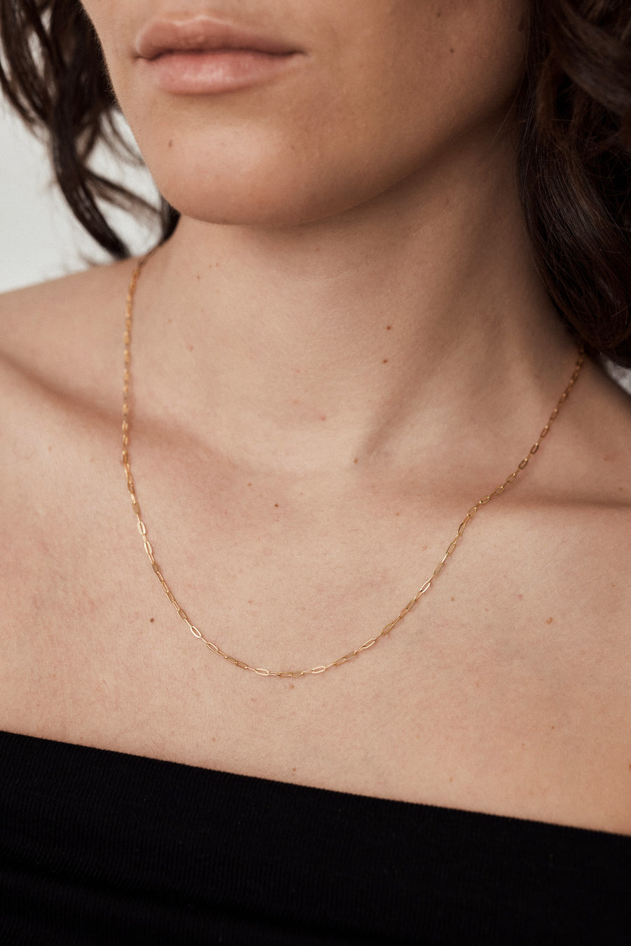 14k Oval chain necklace