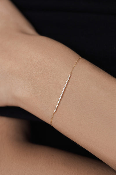 14K Bar stone bracelet – DAUGHTERS JEWELRY