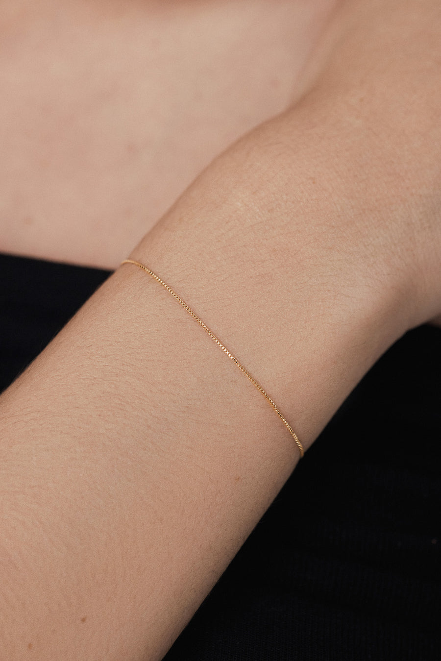 14k Fine box chain bracelet