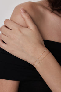 DaughtersJewelryドーターズジュエリー14Kストーンブレスレット 14K Duo stone bracelet – DAUGHTERS JEWELRY