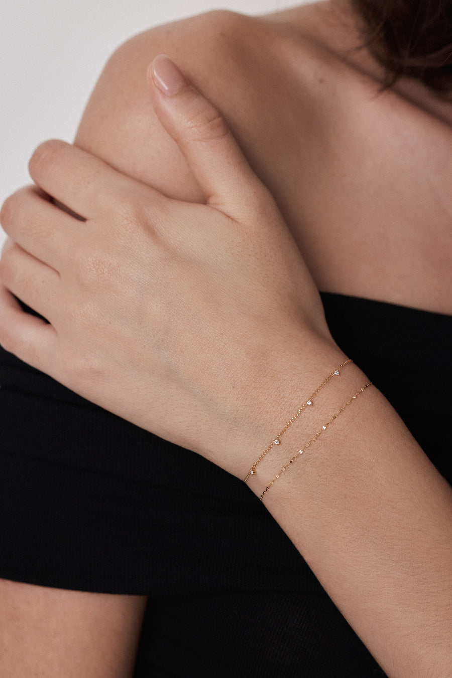 14k Sparkle lite chain bracelet