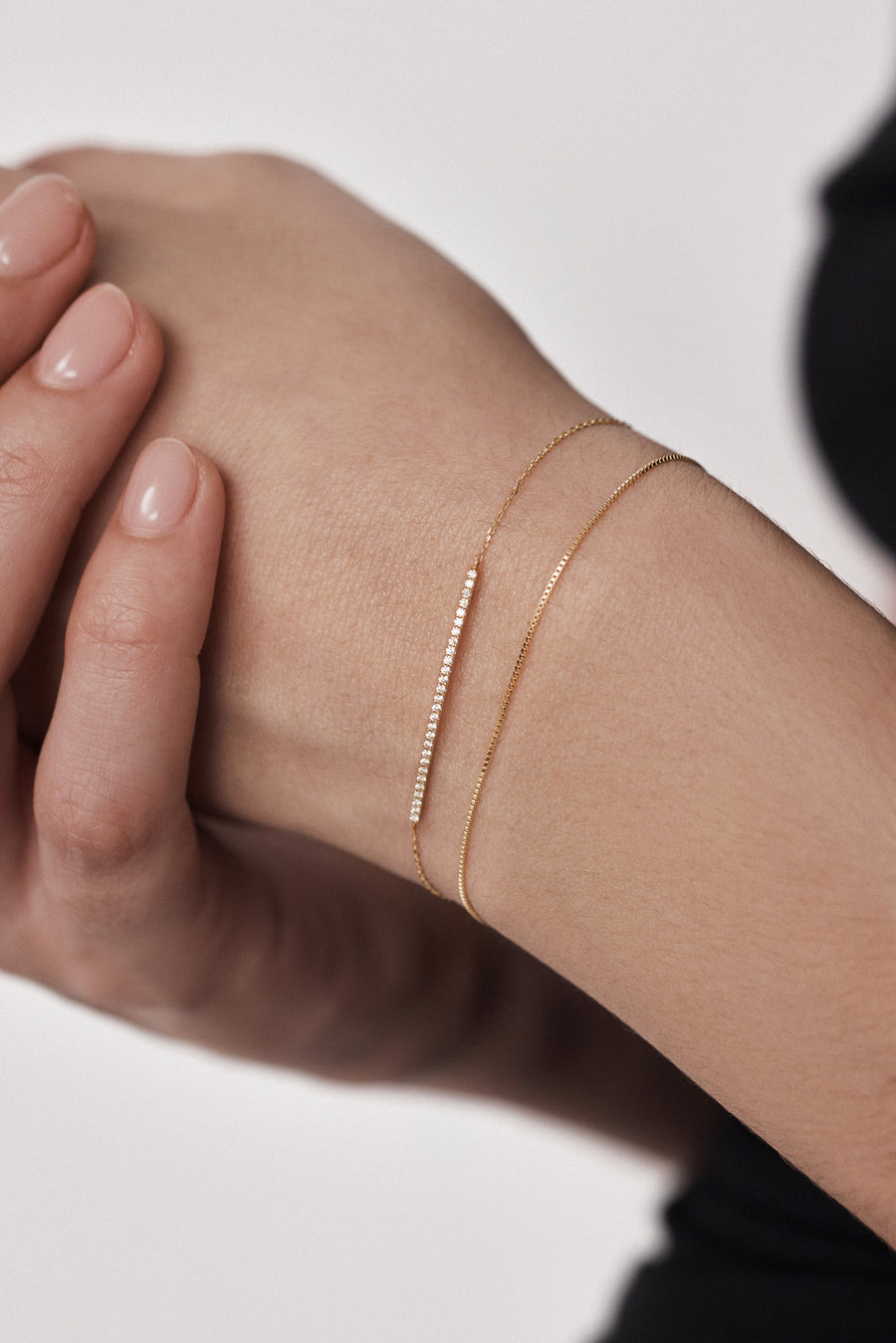 14k Fine box chain bracelet