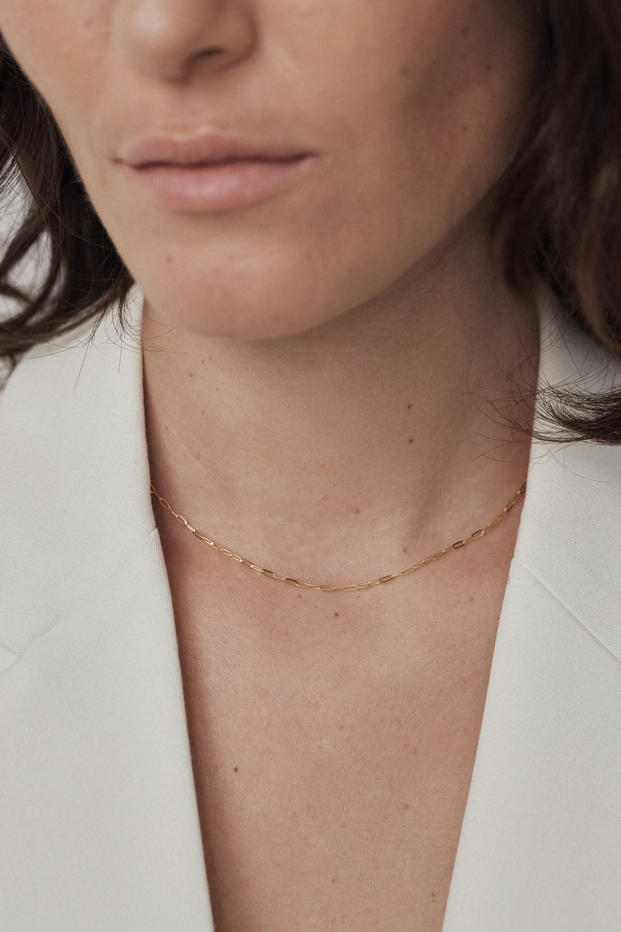 14k Oval chain necklace