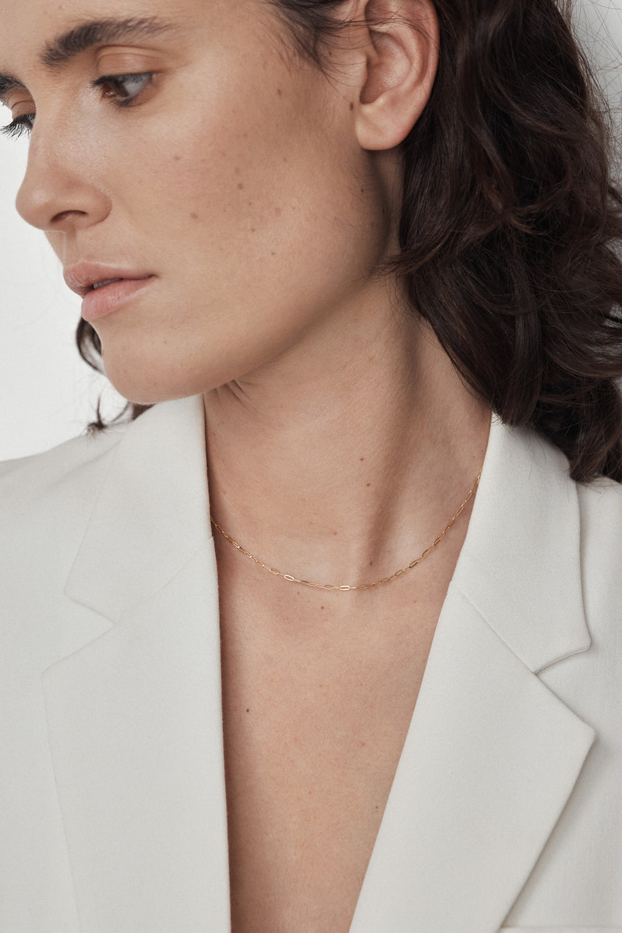 14k Oval chain necklace