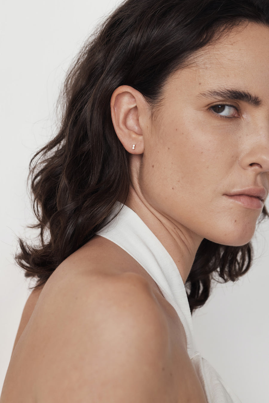 14k Twin stone studs