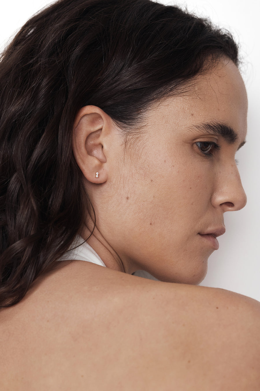 14k Twin stone studs