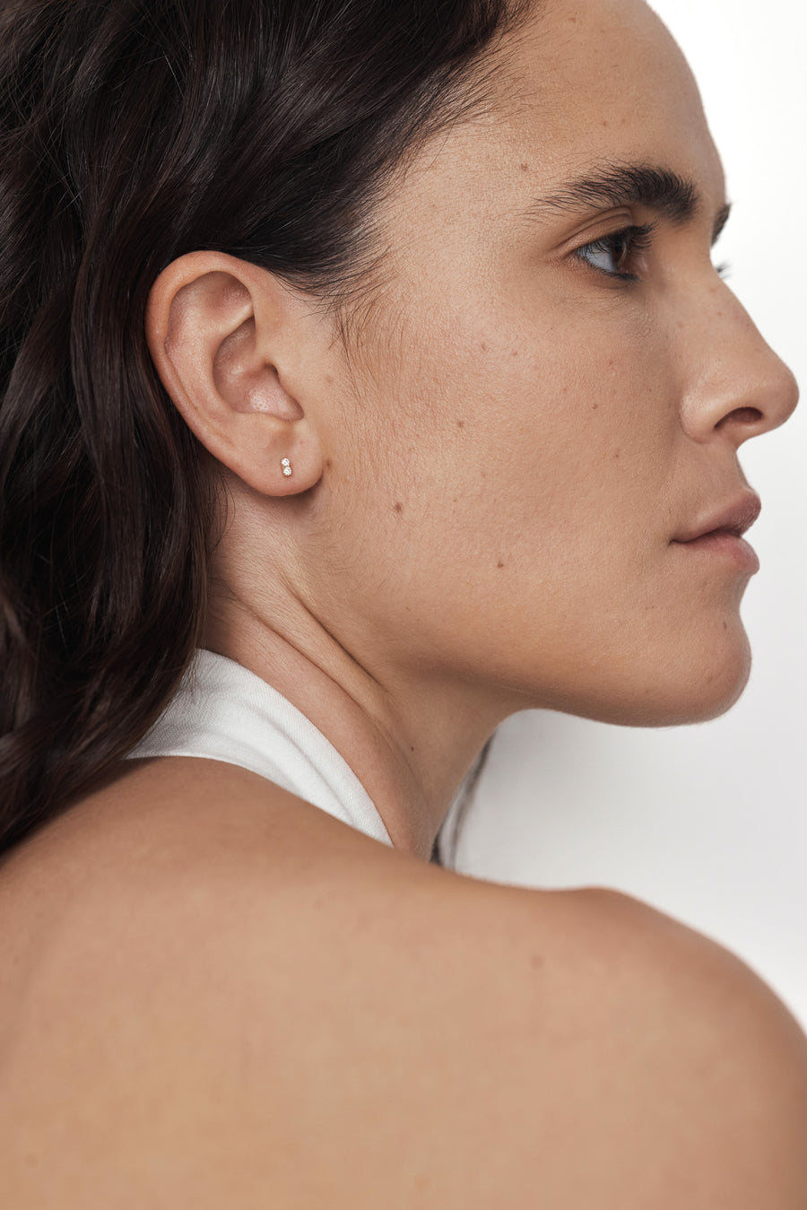 14k Twin stone studs