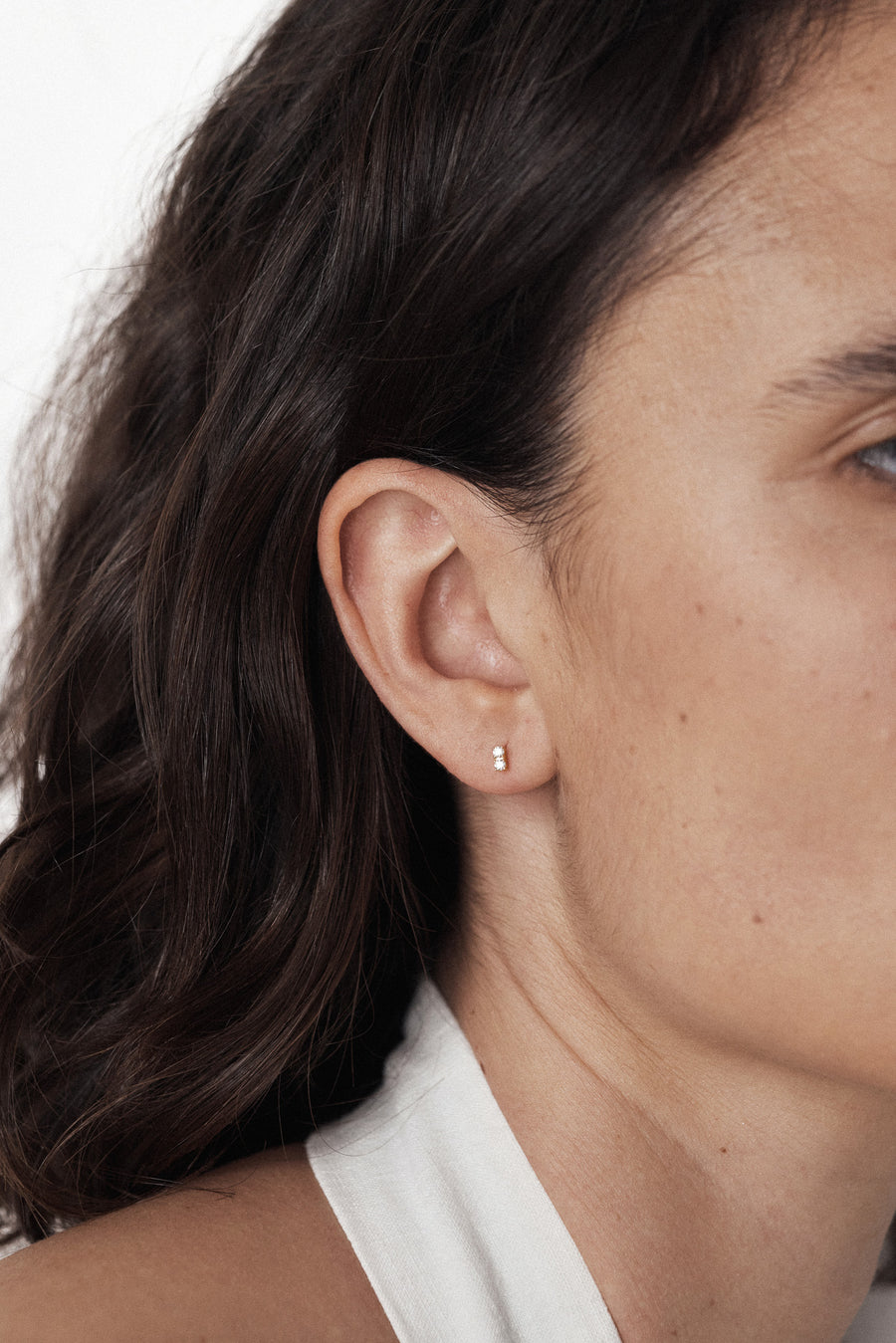 14k Twin stone studs