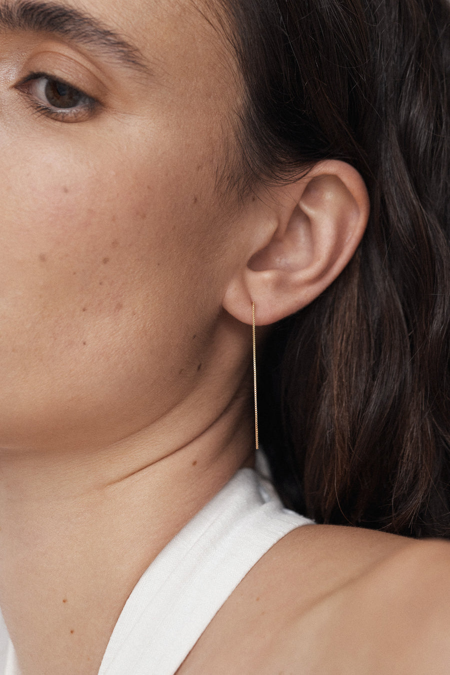 14k Thread chain studs