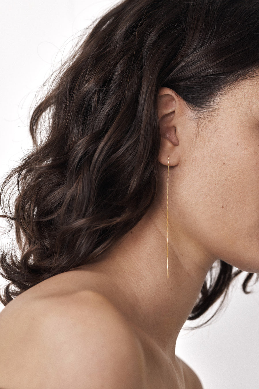 14k Thread chain studs