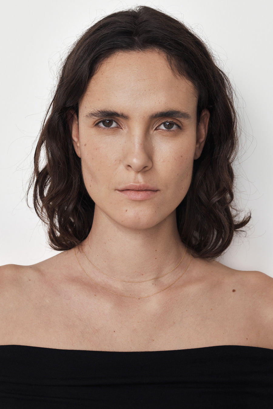 14k Bareline chain layer necklace