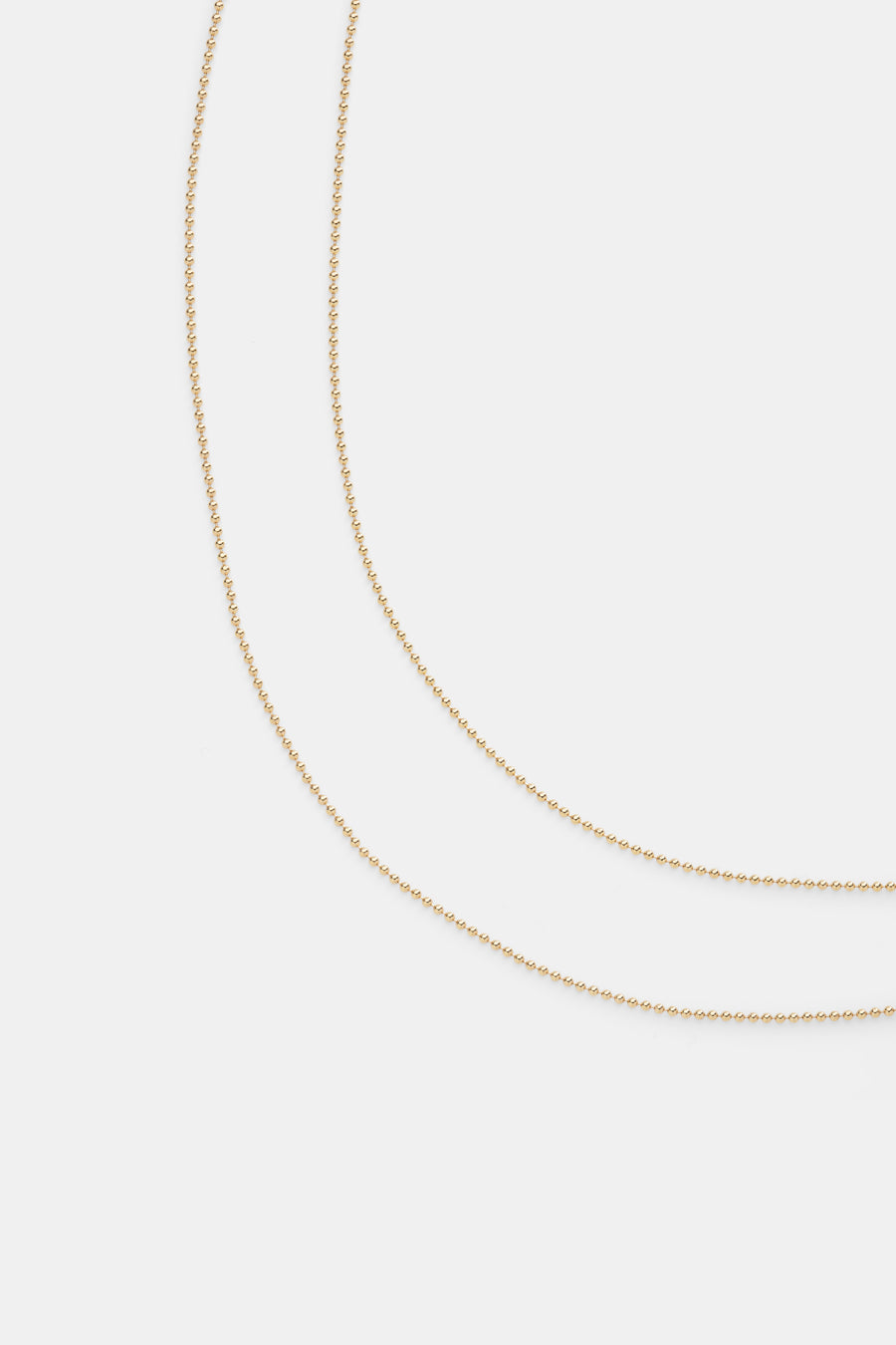 14k Tiny ball chain necklace