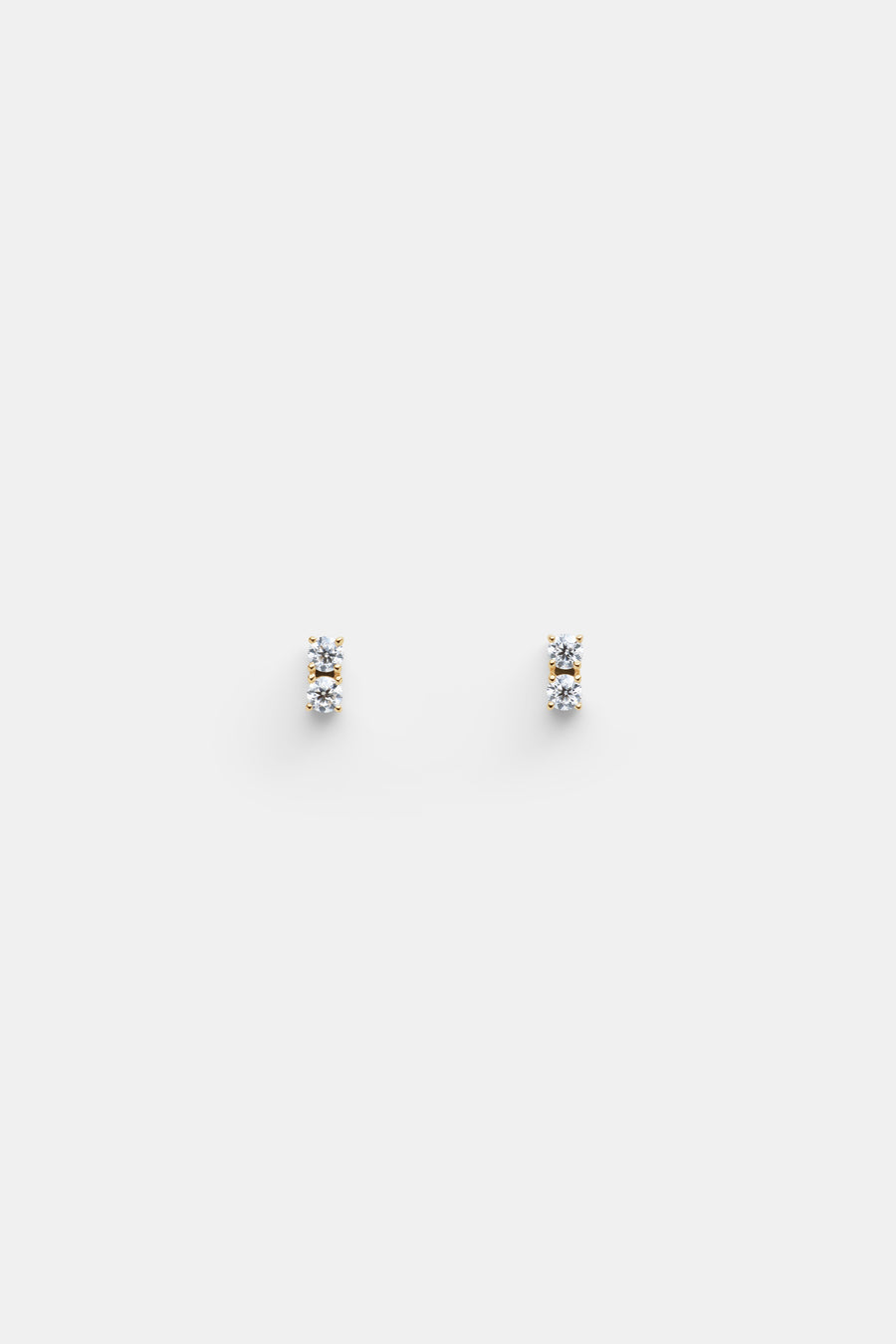 14k Twin stone studs
