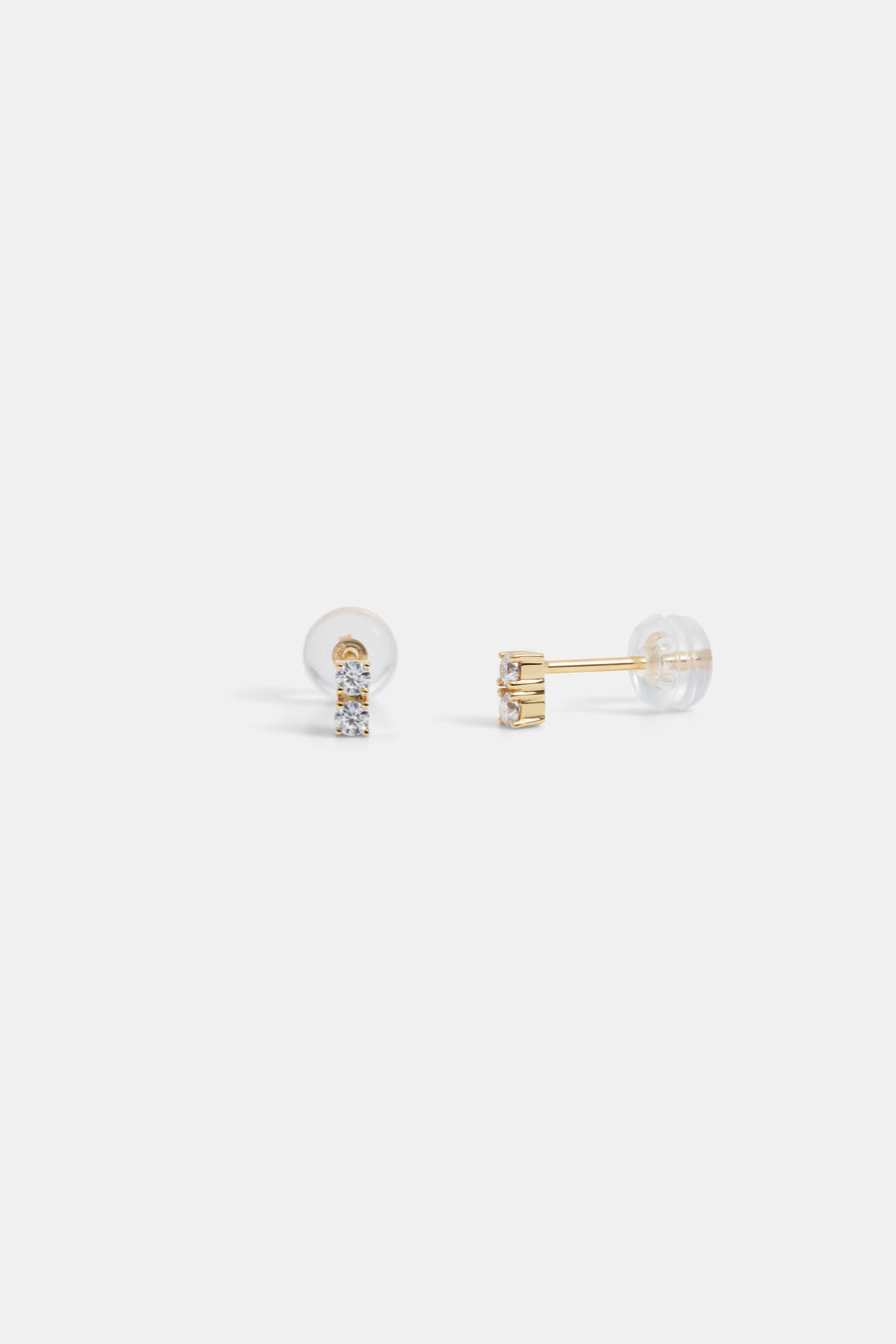 14k Twin stone studs