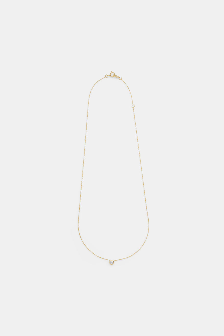 14k Facet stone necklace - Moissanite