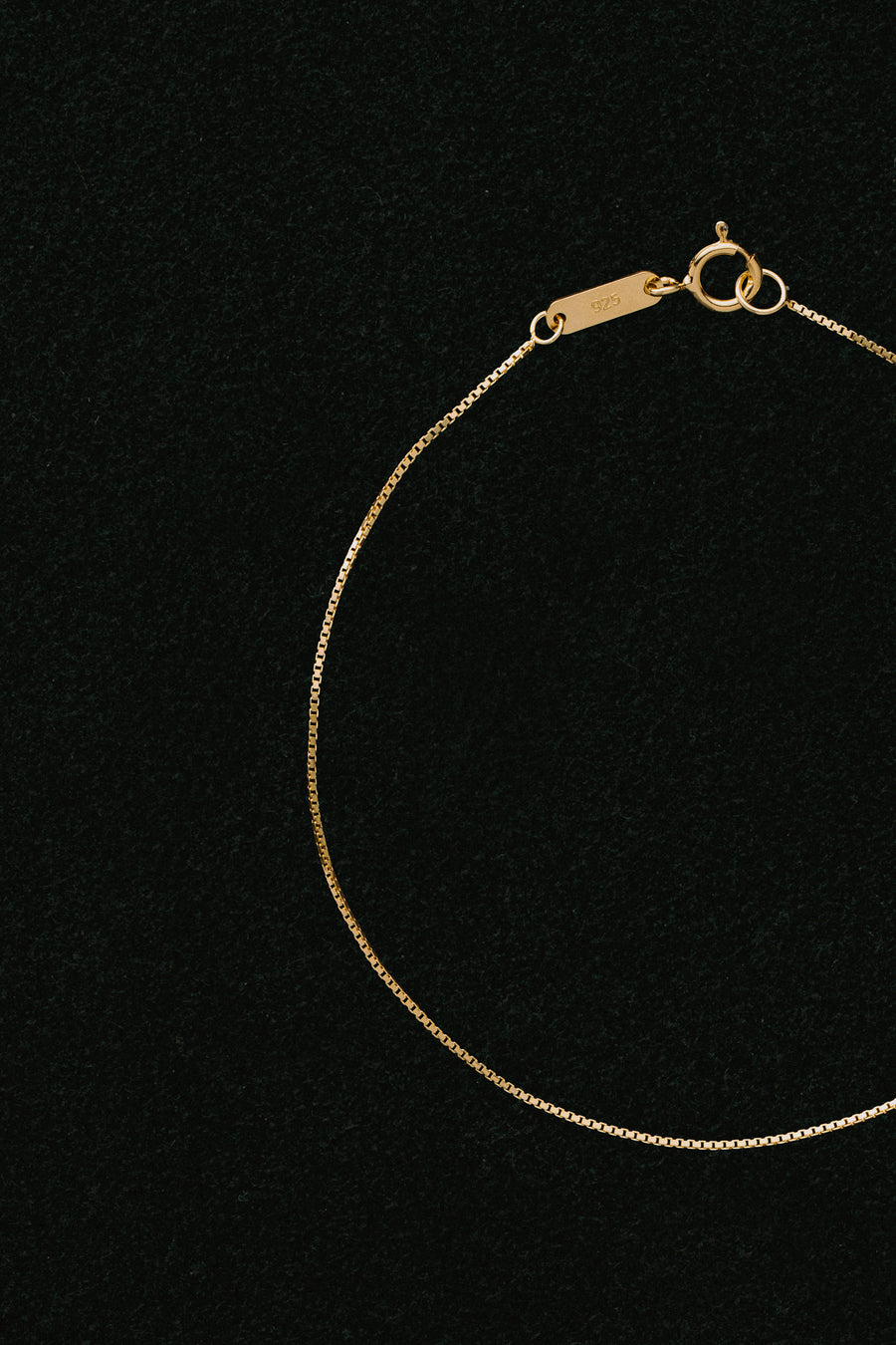 Slim box chain bracelet