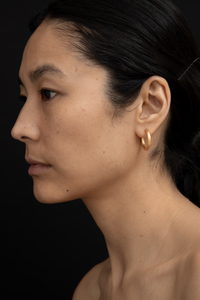 Basic matt medium hoop - DAUGHTERS JEWELRY