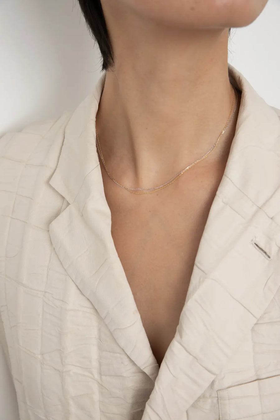 [SET]Skin chain necklace Gold & Silver