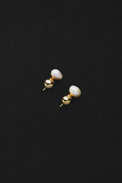 Pearl combi studs - DAUGHTERS JEWELRY