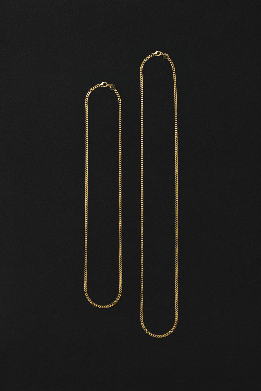 Curb chain long necklace