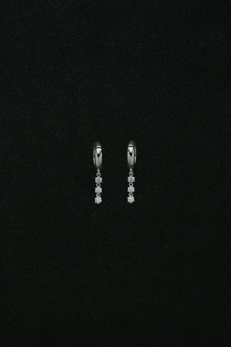 Three stone earrings