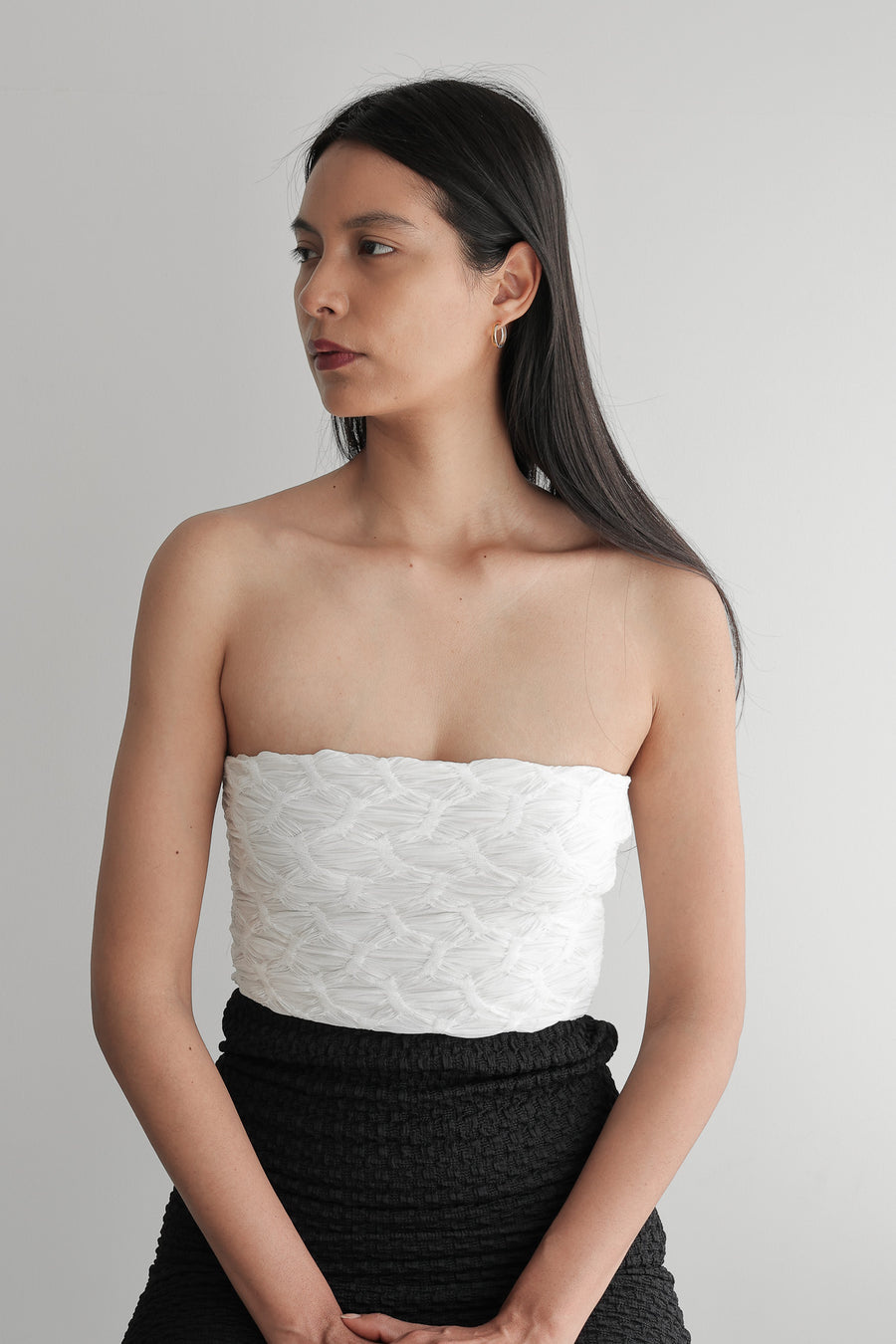Combi basic hoop earrings