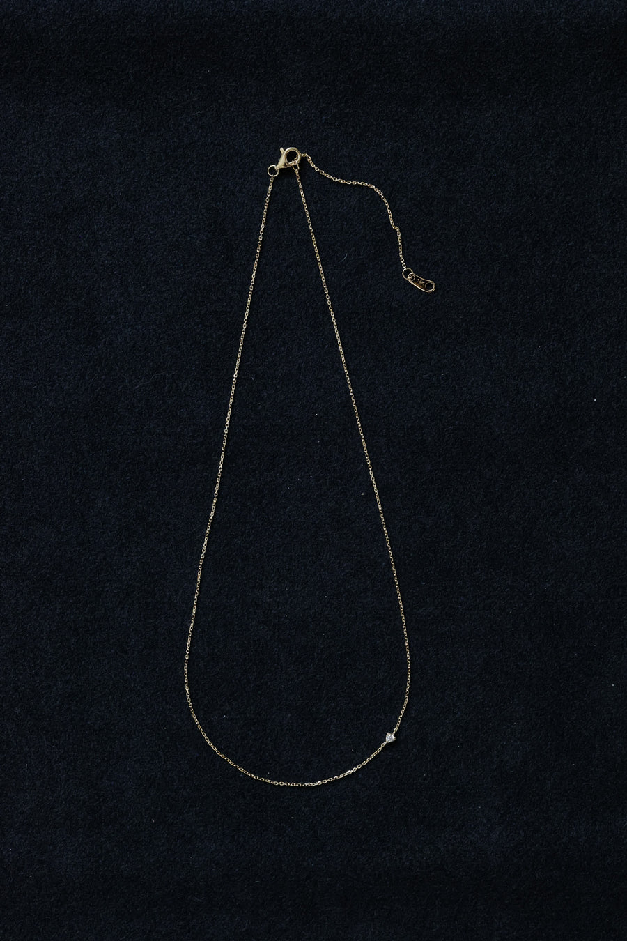 [14K] Side stone necklace