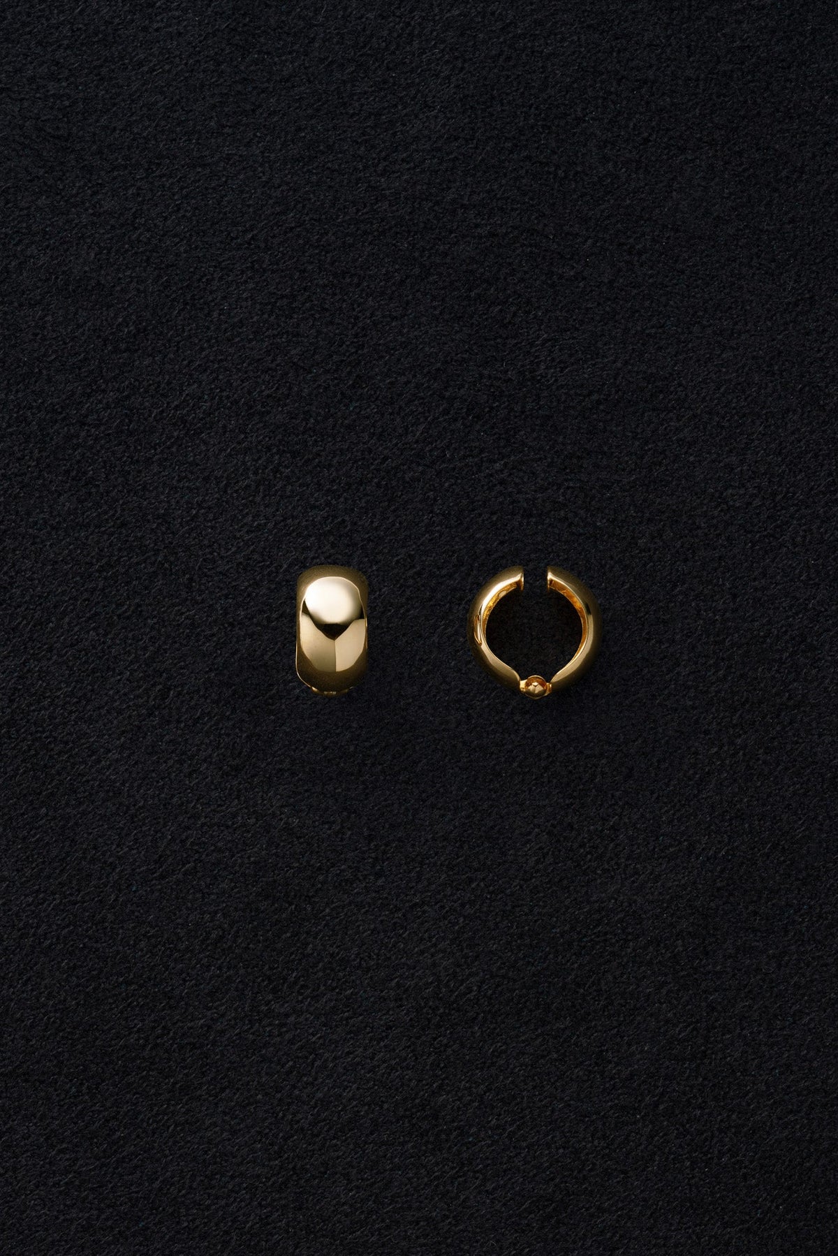 Orb form earrings