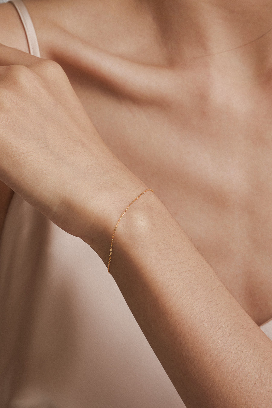 [14K] Skin chain bracelet