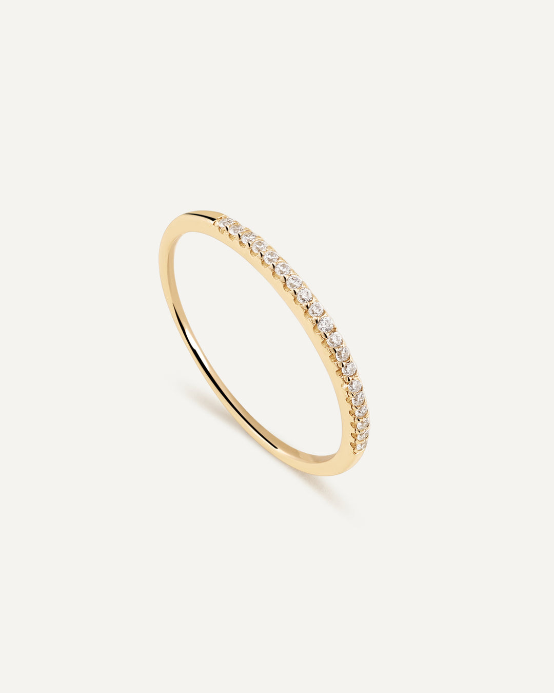 [14K] Slim diamond ring