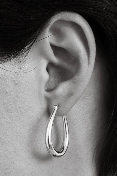 Drop tube hoop - DAUGHTERS JEWELRY