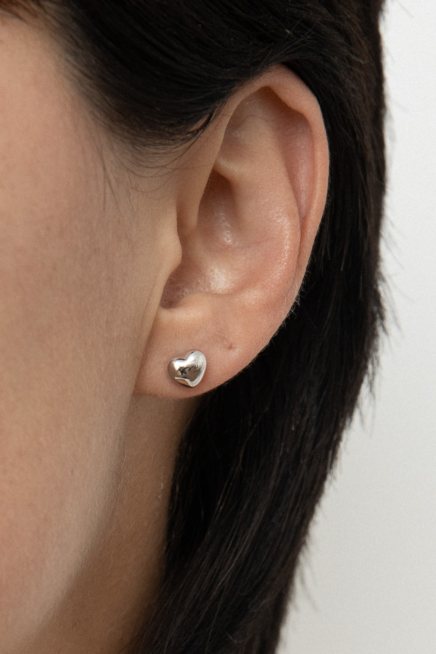 Tiny heart studs