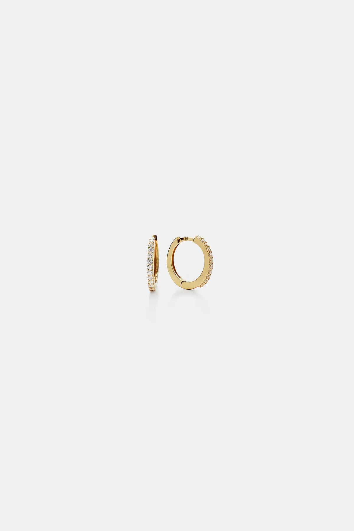 14K Tiny stone hoop
