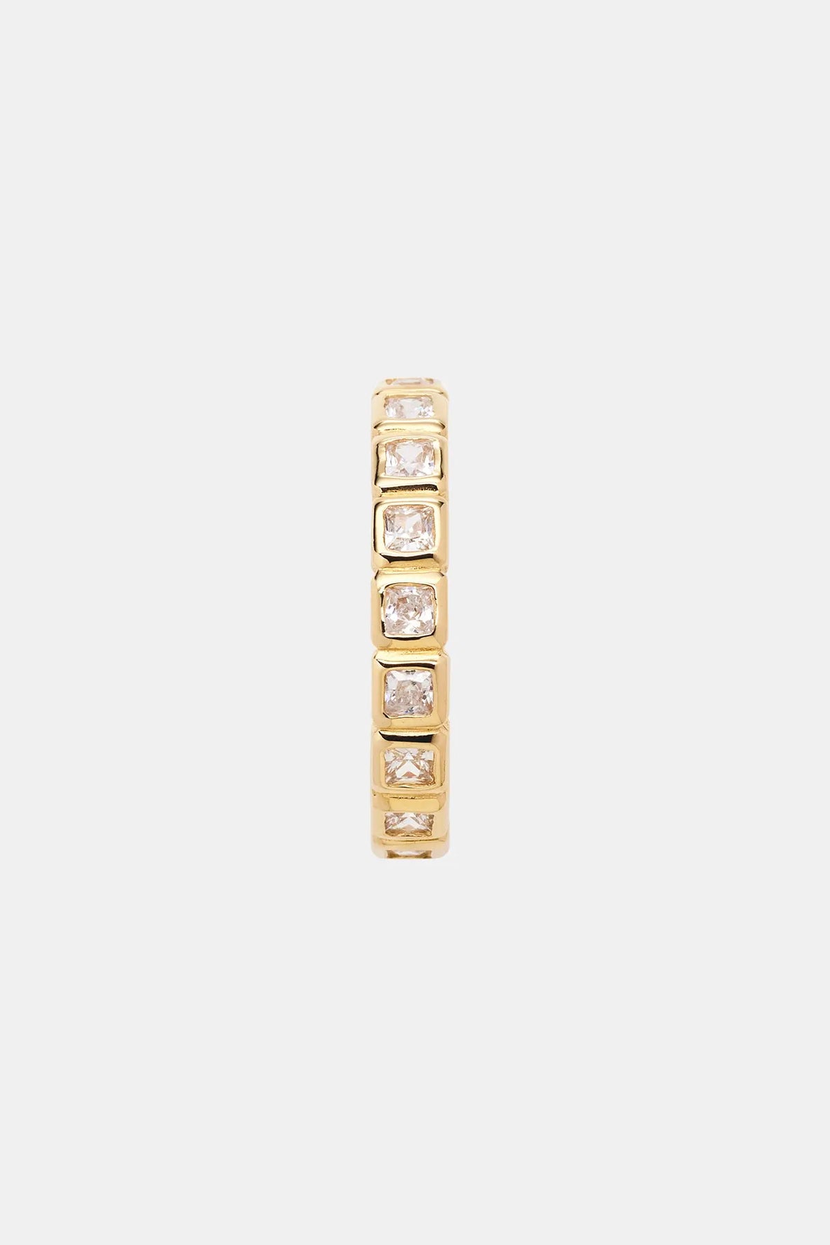 [14K] Square half eternity ring DAUGHTERS JEWELRY