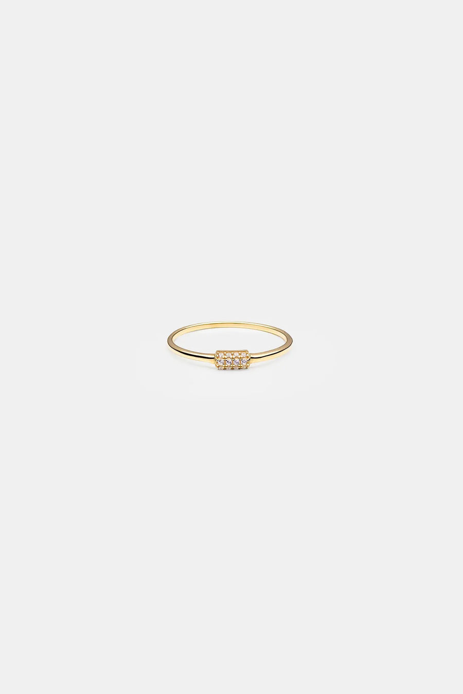 [14K] Pave diamond point ring