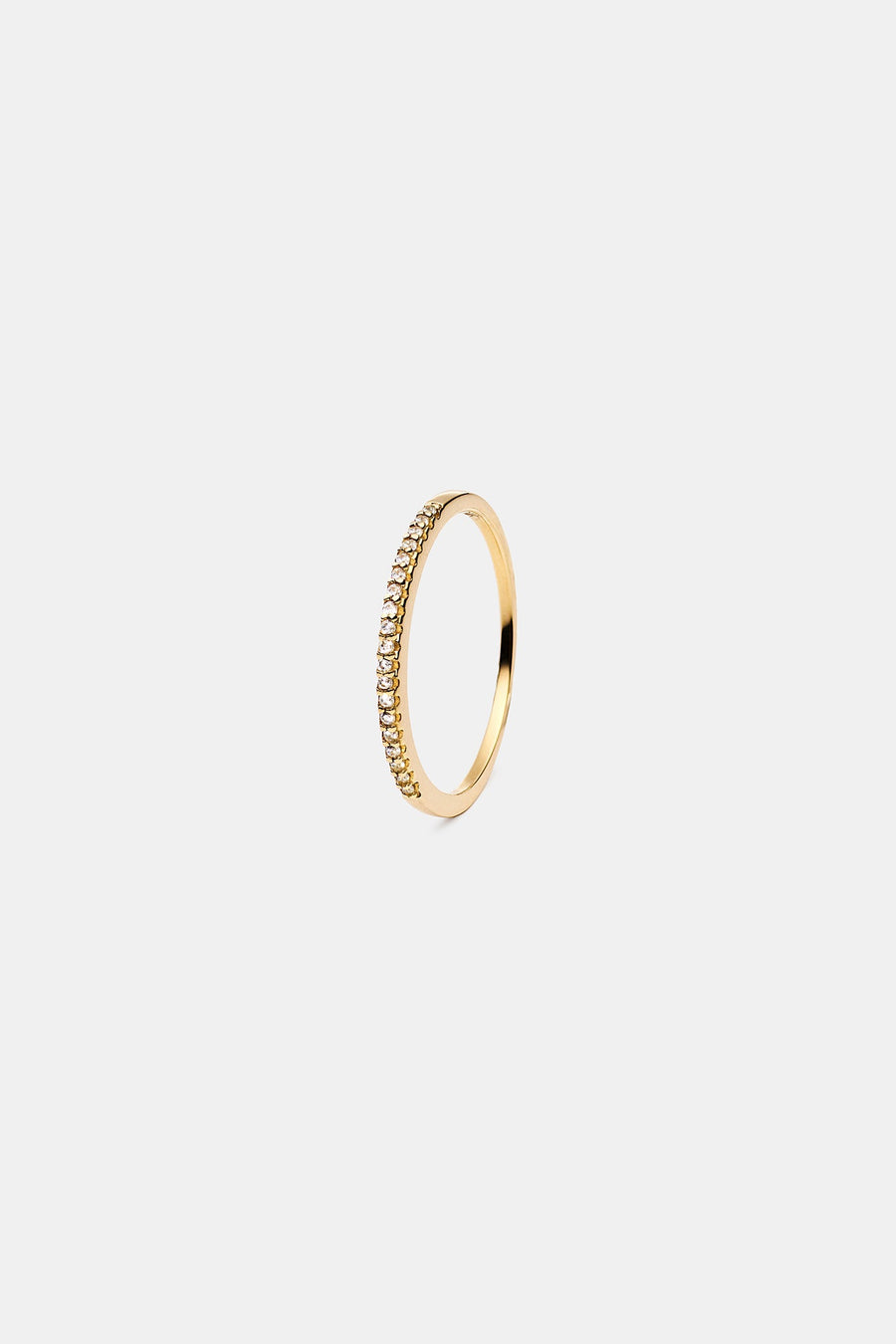 [14K] Slim diamond ring