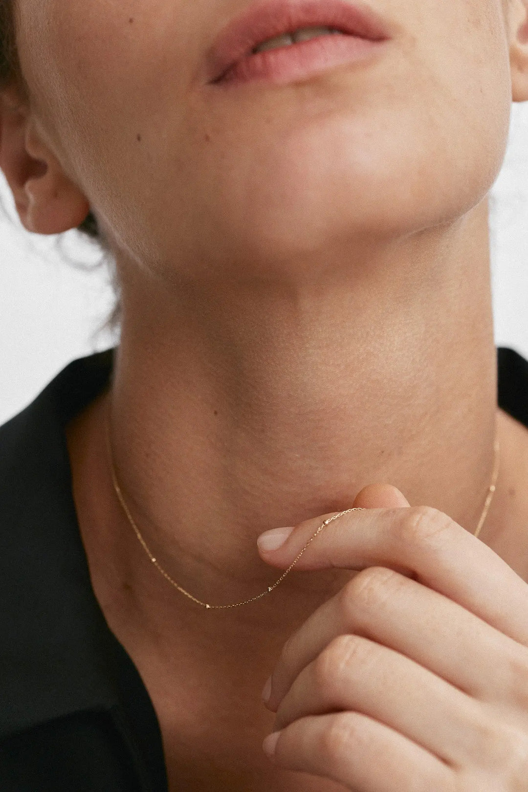 [14K] Dot ball necklace