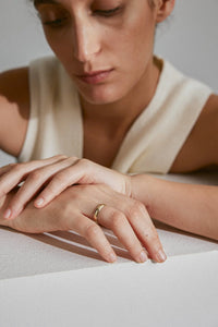 14K] Basic band ring - DAUGHTERS JEWELRY