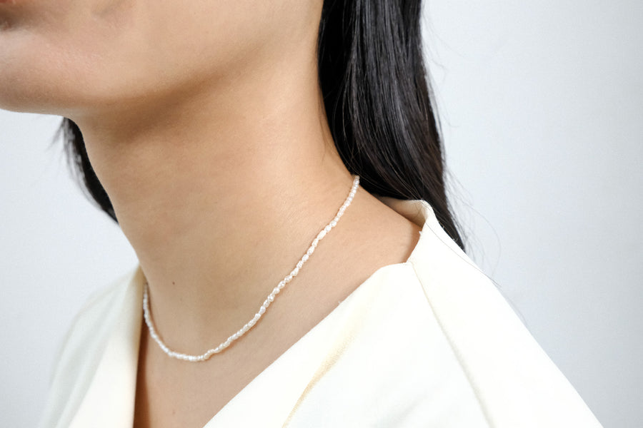 Petite pearl necklace