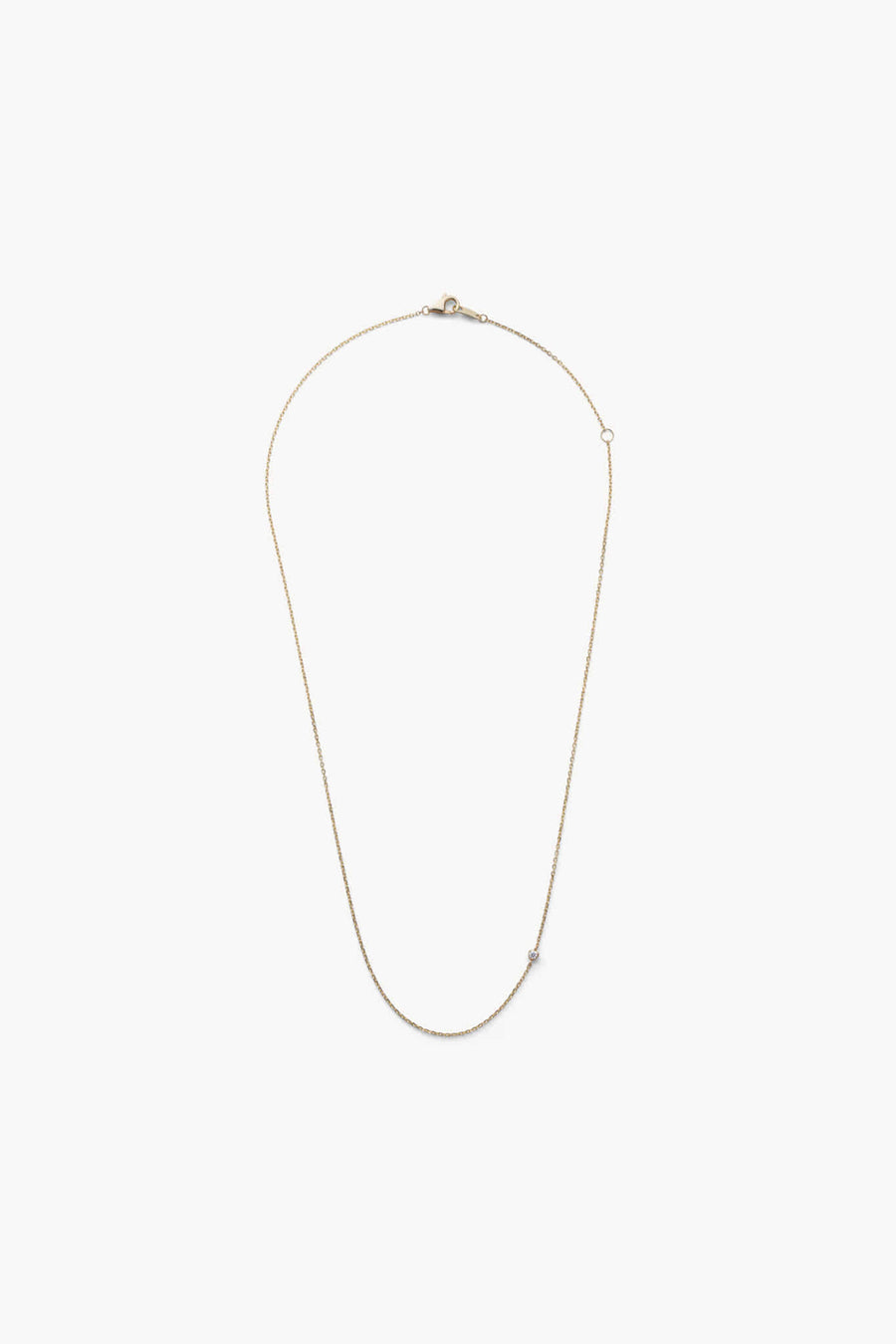 [14K] Side stone necklace